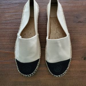 Tory Burch, size 10.5, black/cream